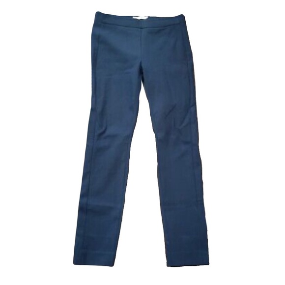 Tory Burch Stretch Side Zip Straight Dress Pants Side Panel Navy 8 - Picture 1 of 6